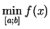 $ \min\limits_{[a;b]}f(x)$