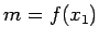 $ m=f(x_1)$